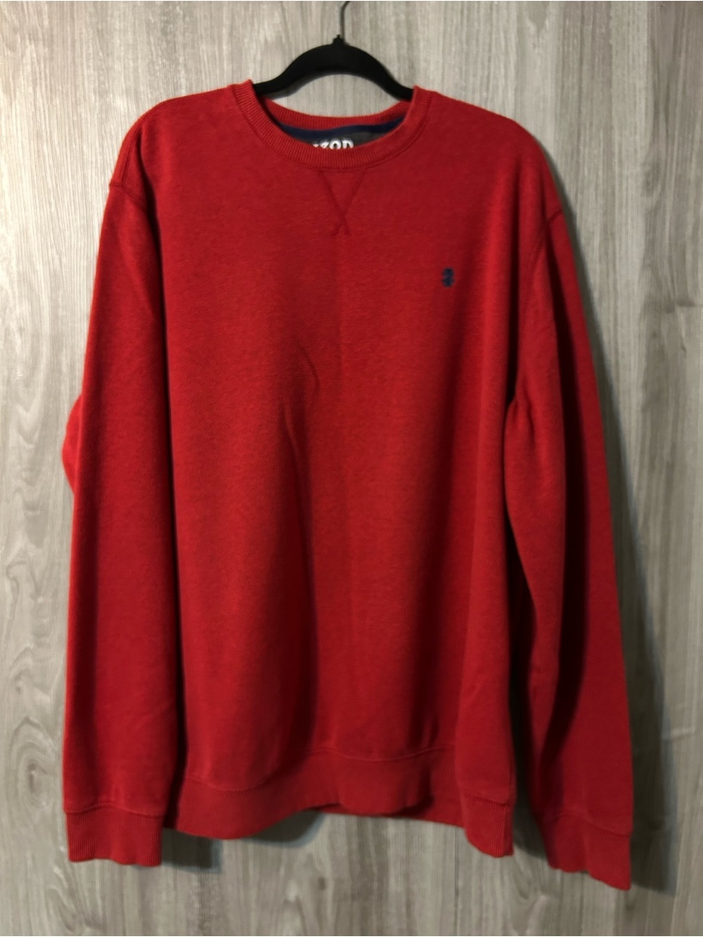 Izod Advantage Performance Crewneck Sweatshirt Stretch XLT Deep Red Heathered